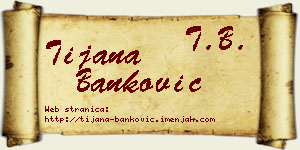 Tijana Banković vizit kartica